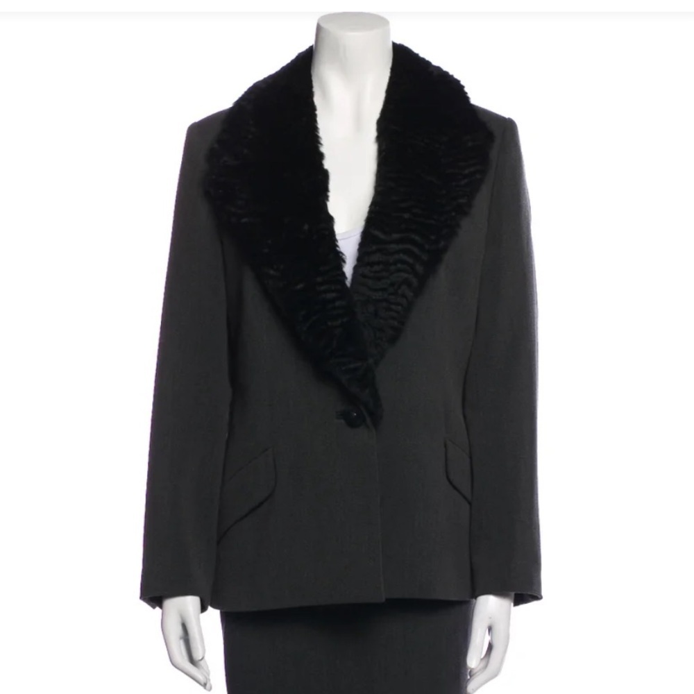GIANNI VERSACE- structured grey blazer size 38